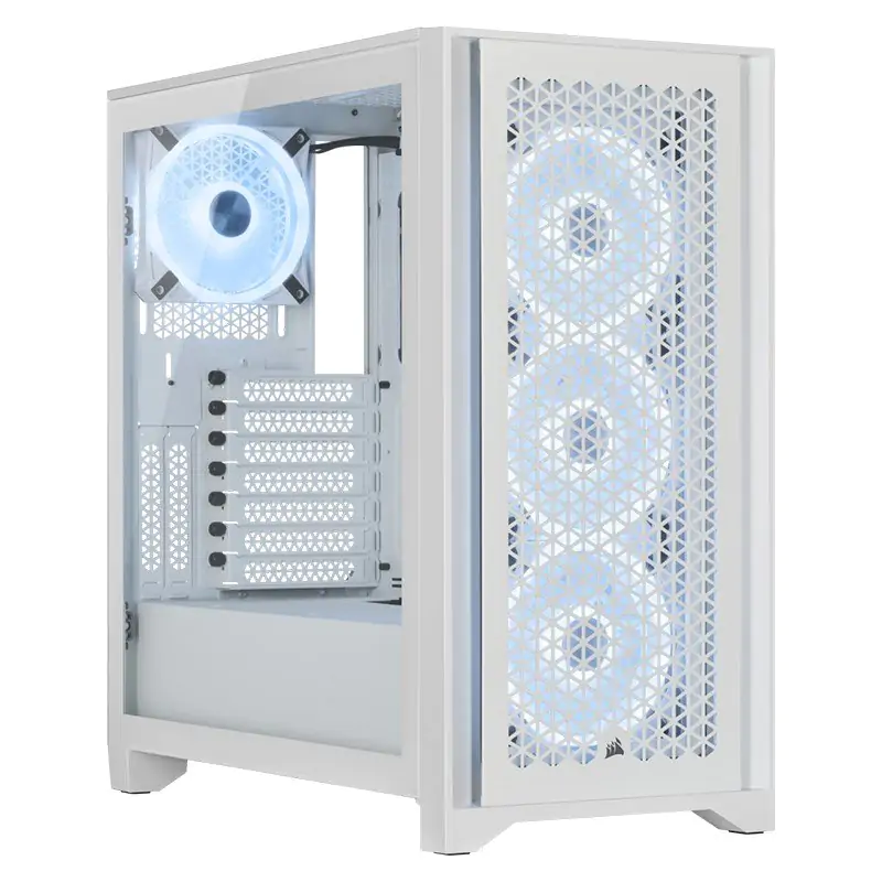 Corsair iCUE 4000D RGB Airflow QL Edition Mid-Tower ATX Case - True White