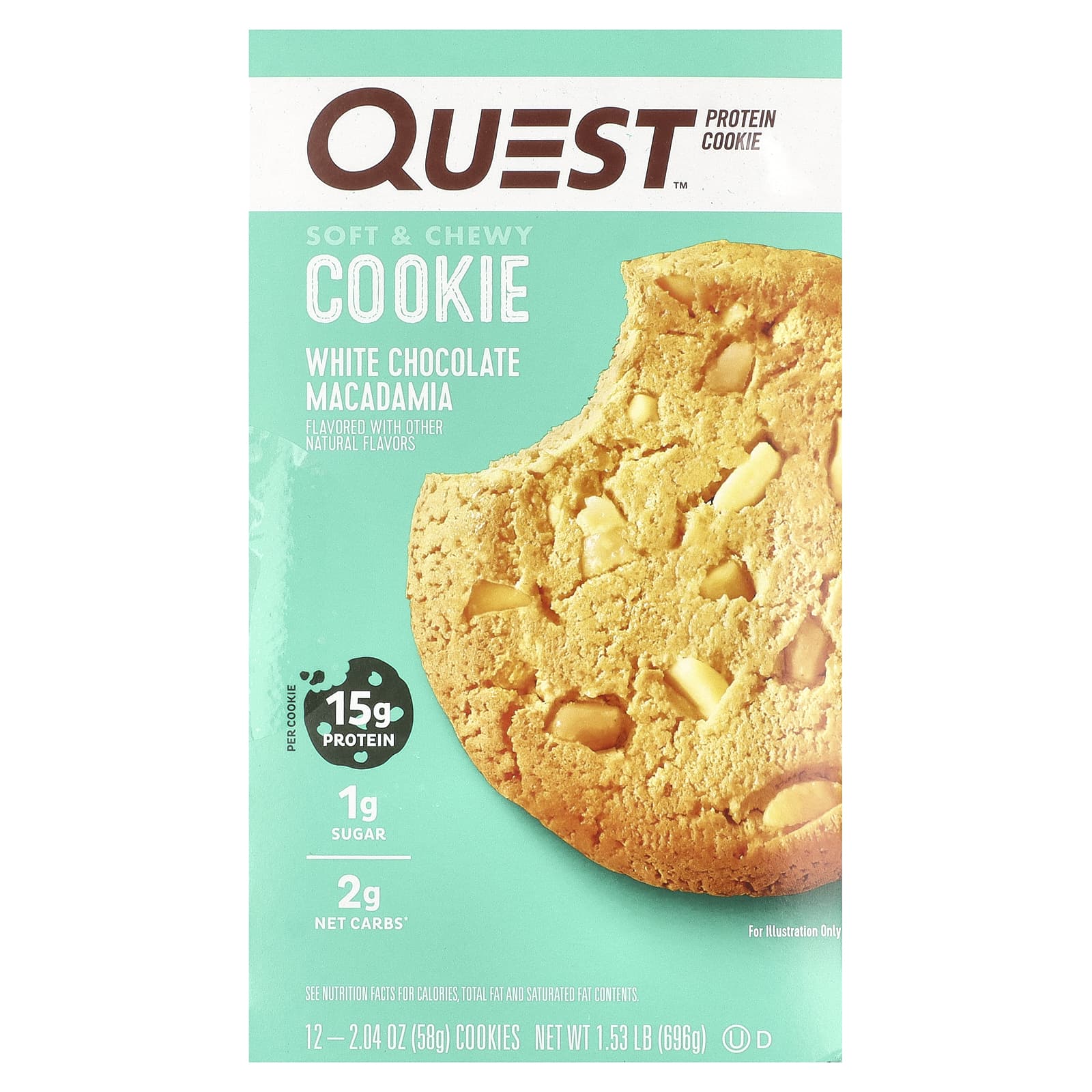 Quest Nutrition Quest Protein Cookie White Chocolate Macadamia 12 Pack