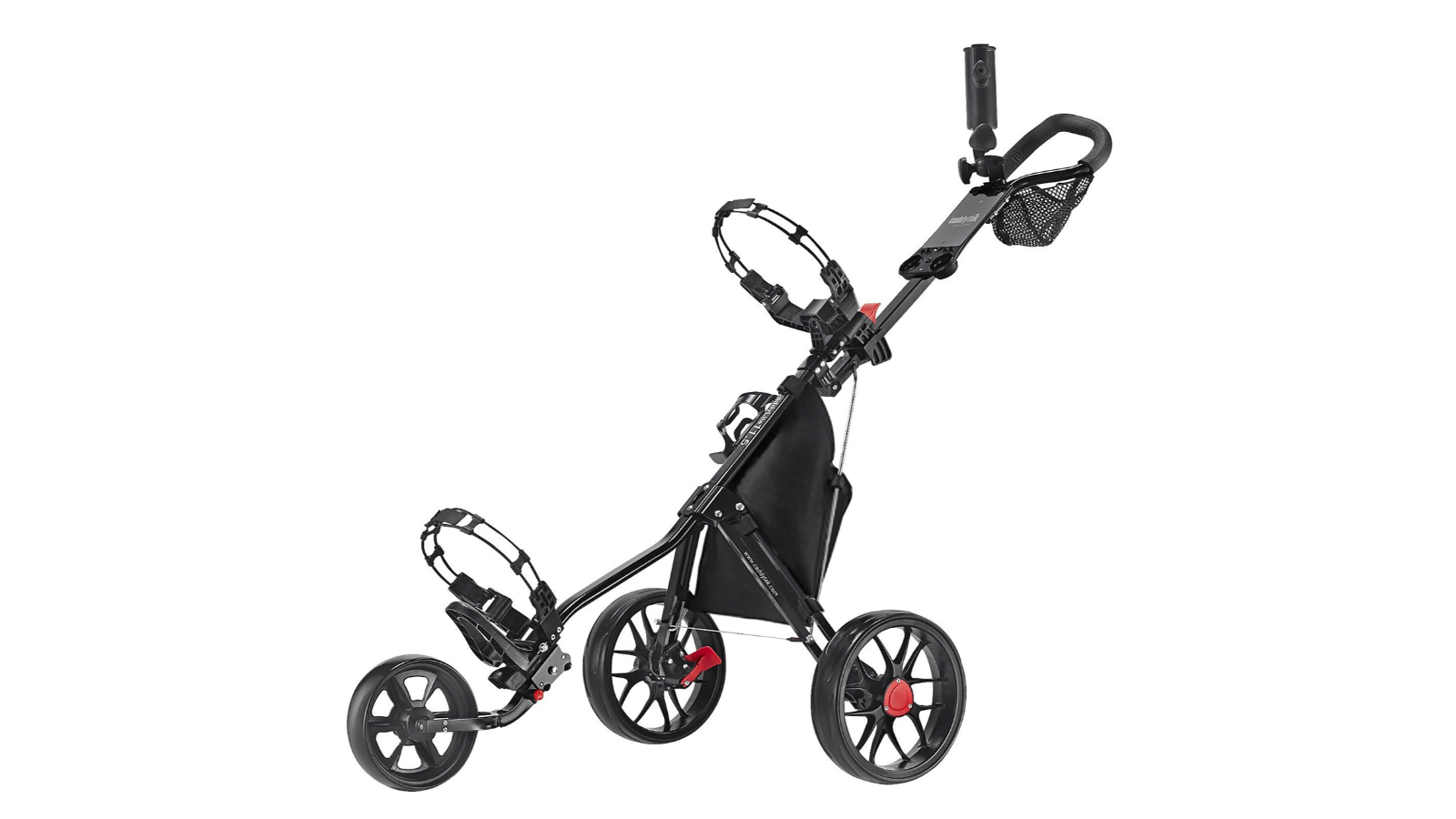 CaddyTek 11.5 V3 Superlite Deluxe 3-Wheel Golf Buggy - Black