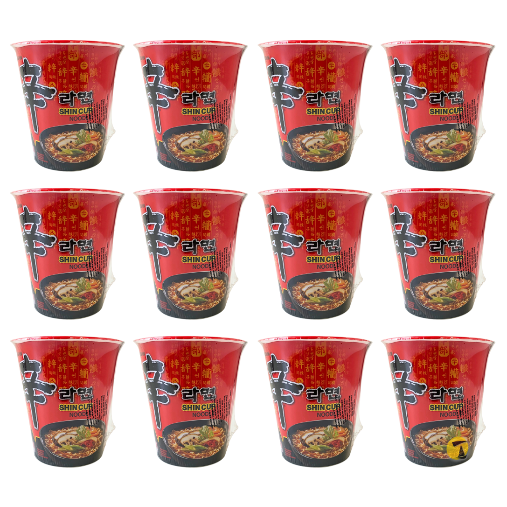 Nongshim Shin Instant Noodle Soup Cup, 68 g, Pack of 12