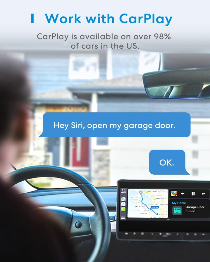 Meross Smart Garage Door Opener Works With Apple HomeKit, Siri, Alexa, Google Home