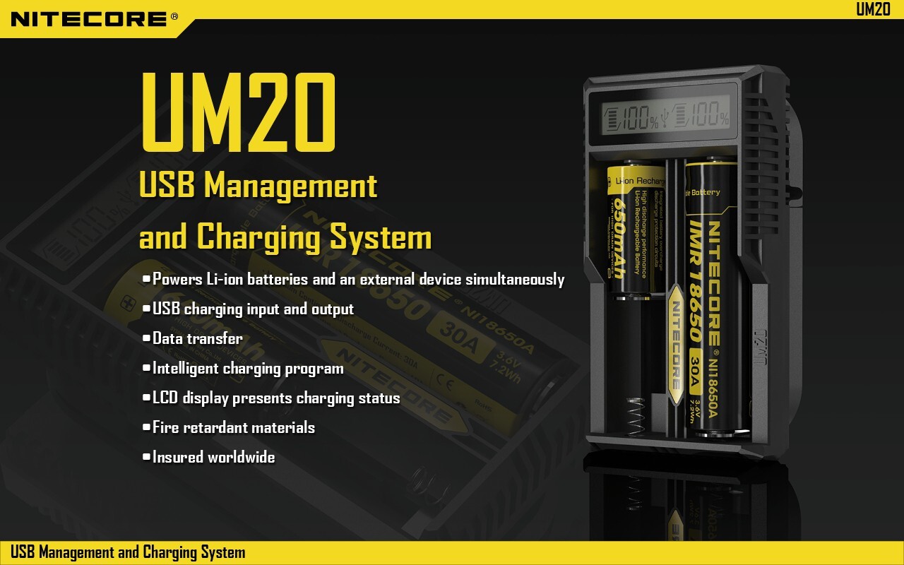 Nitecore UM20 USB Battery Charger
