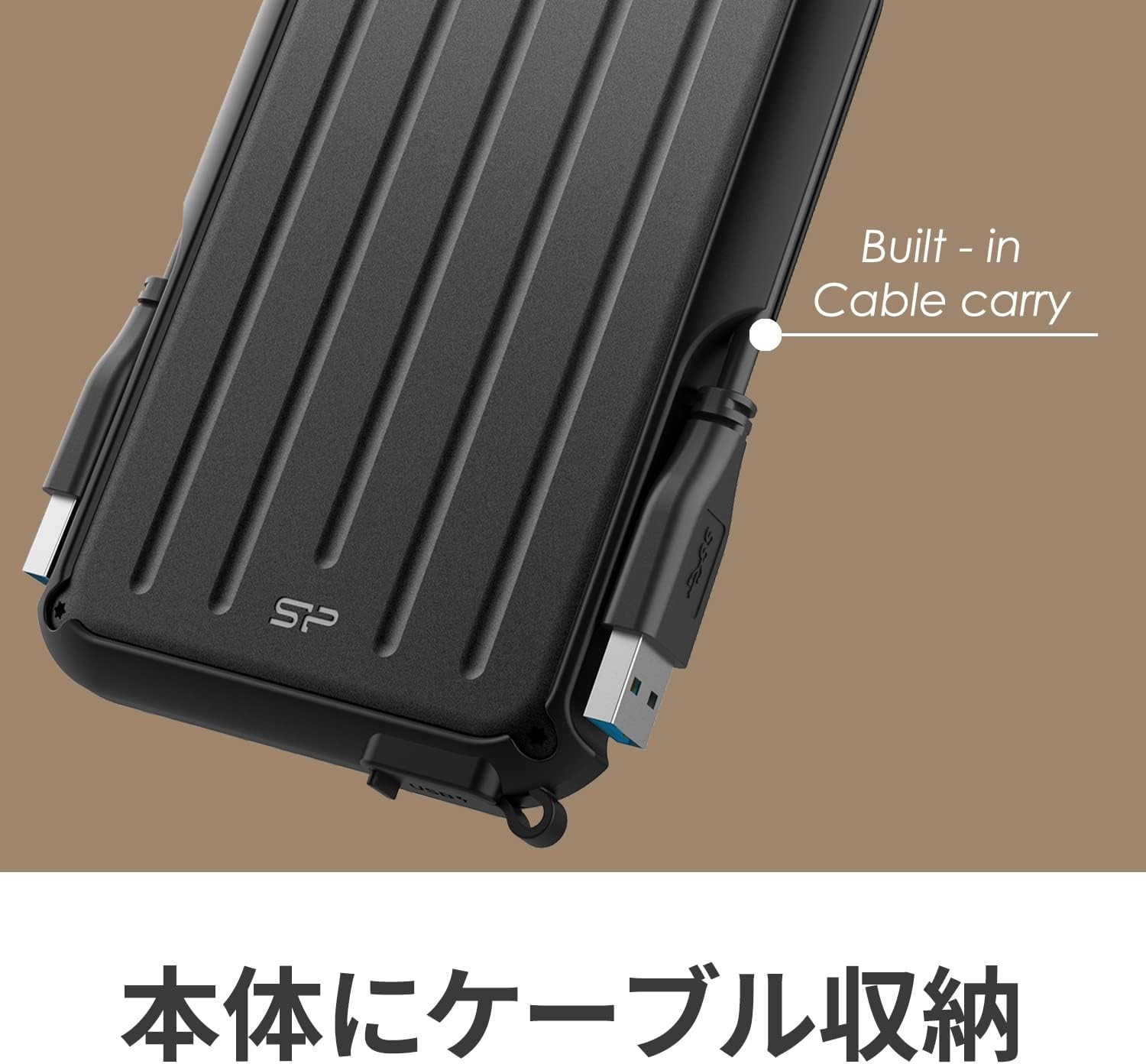 Silicon Power A66 External Hard Drive 5000 GB Black Yellow