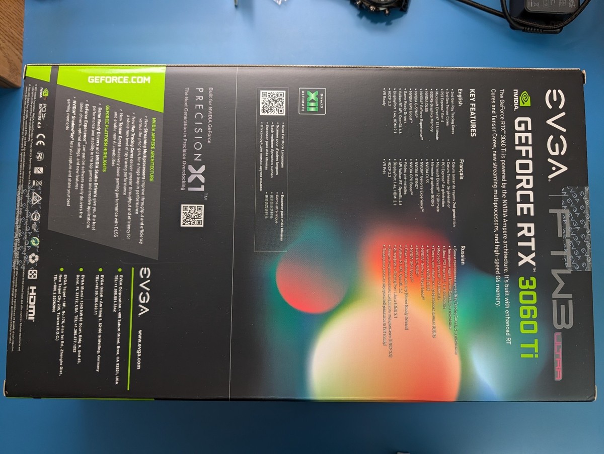 EVGA 08G-P5-3667-KL GeForce RTX 3060 Ti FTW3 Ultra Gaming LHR
