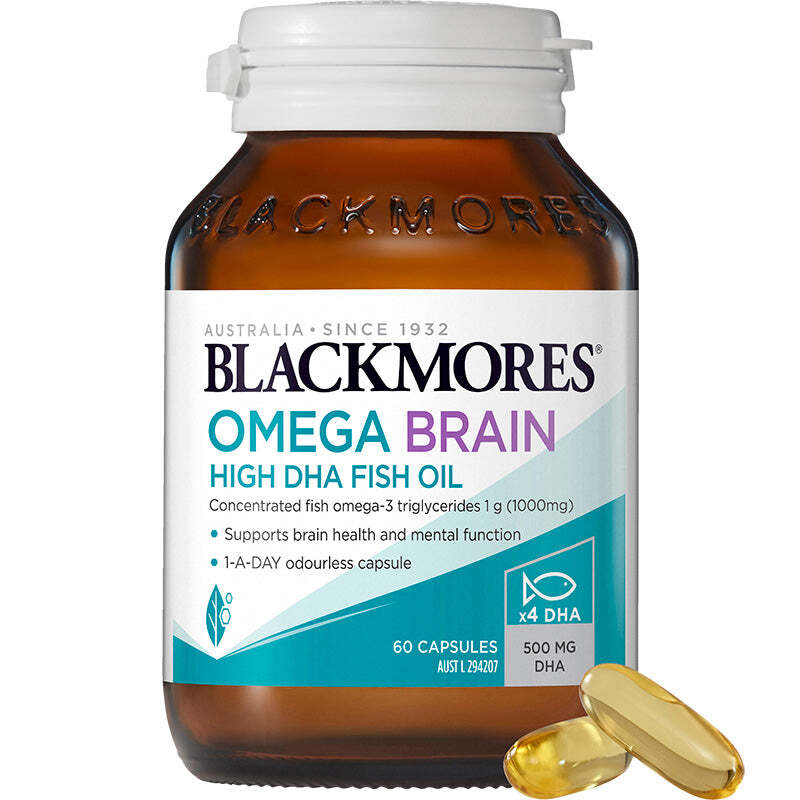 Blackmores Omega Brain High DHA Fish Oil - 60 Capsules