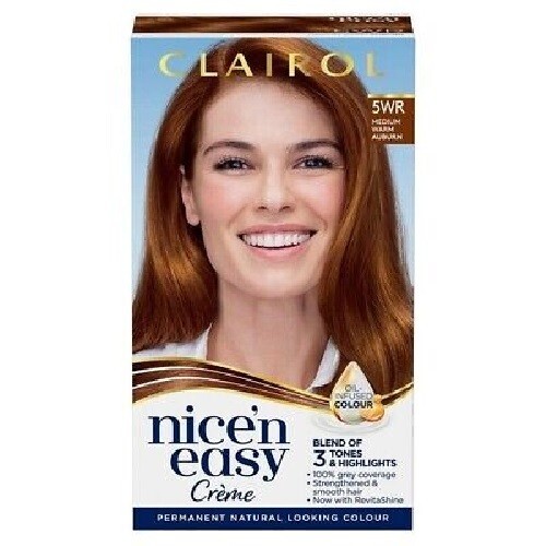 Clairol Nice 'n Easy Medium Warm Auburn Permanent Hair Colour 5WR 177ml