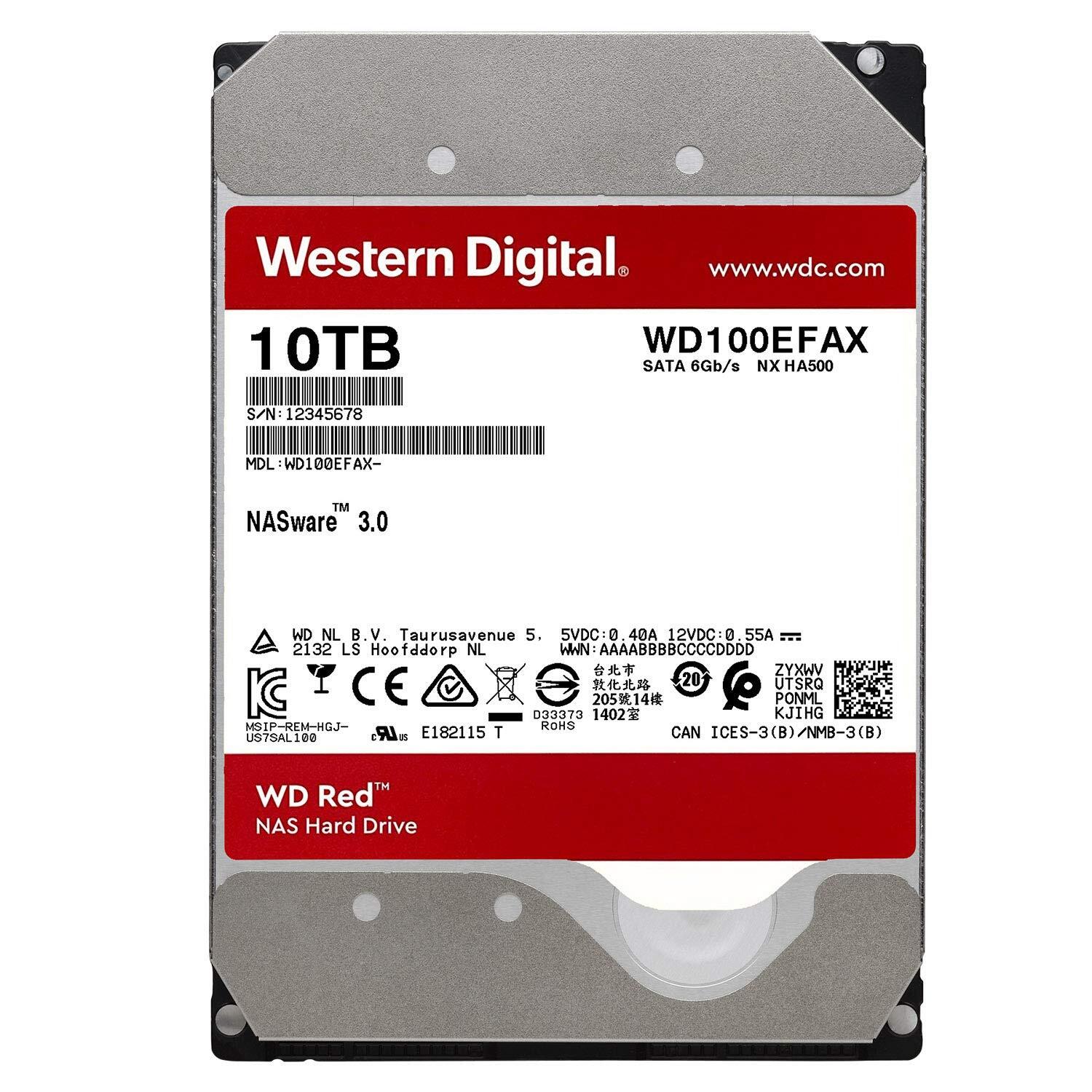 Western Digital WD100EFAX 10TB Red 3.5" Hard Drive