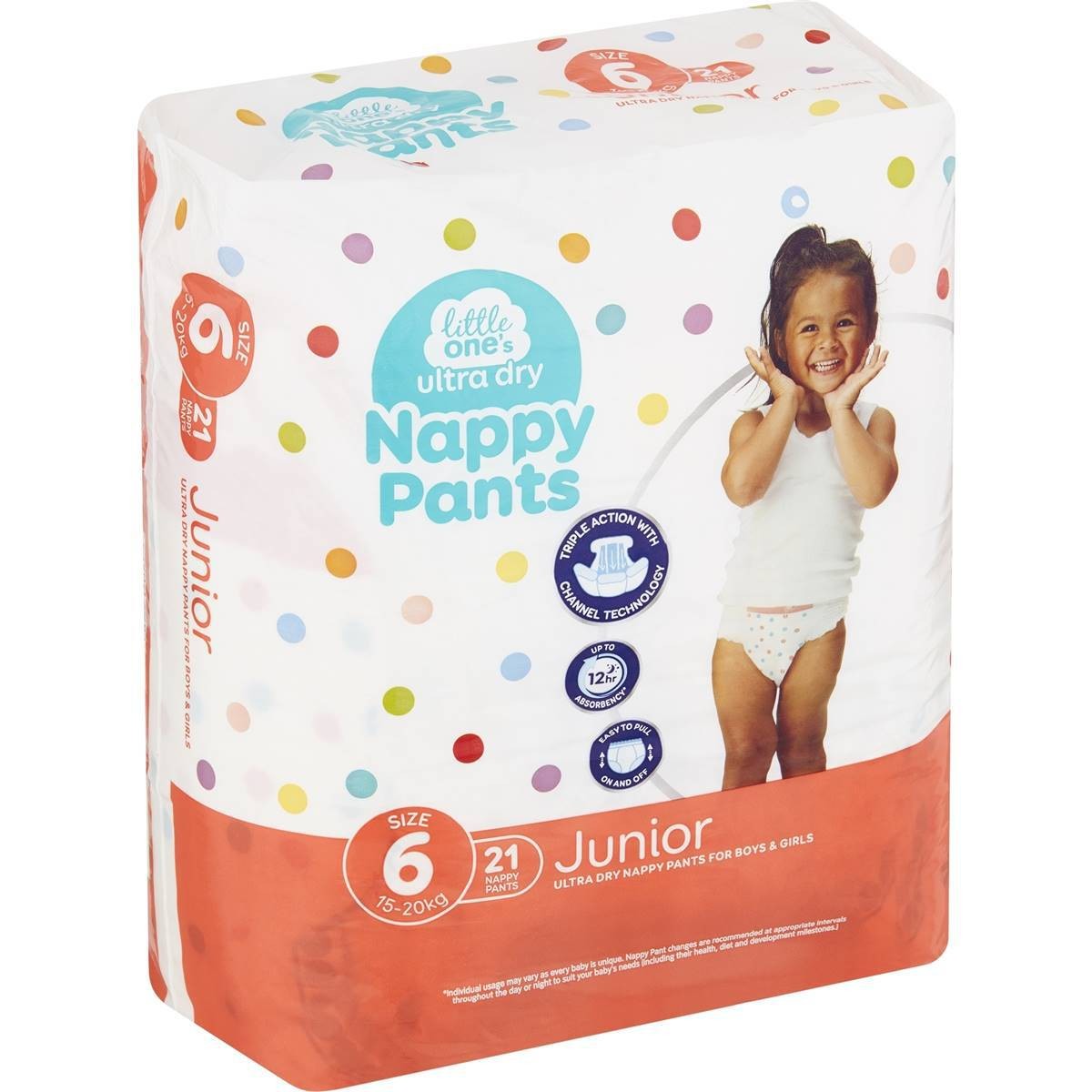 Little One's Ultra Dry Nappy Pants Size