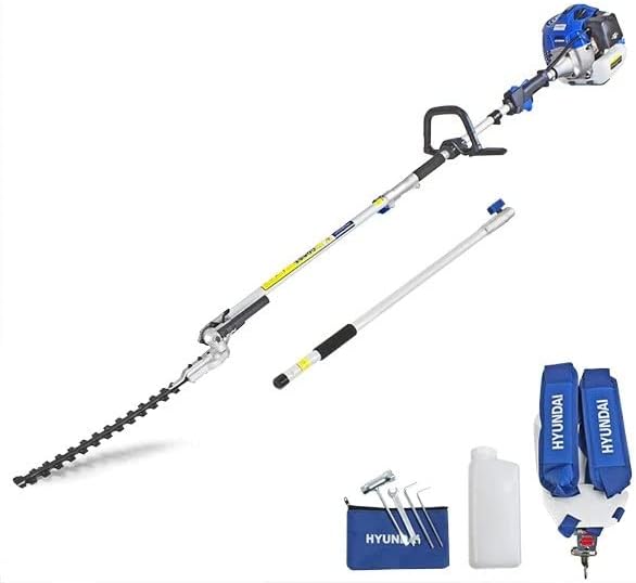 Hyundai Power 33cc Engine Capacity Pole Hedge Trimmer With 800 mm Extension