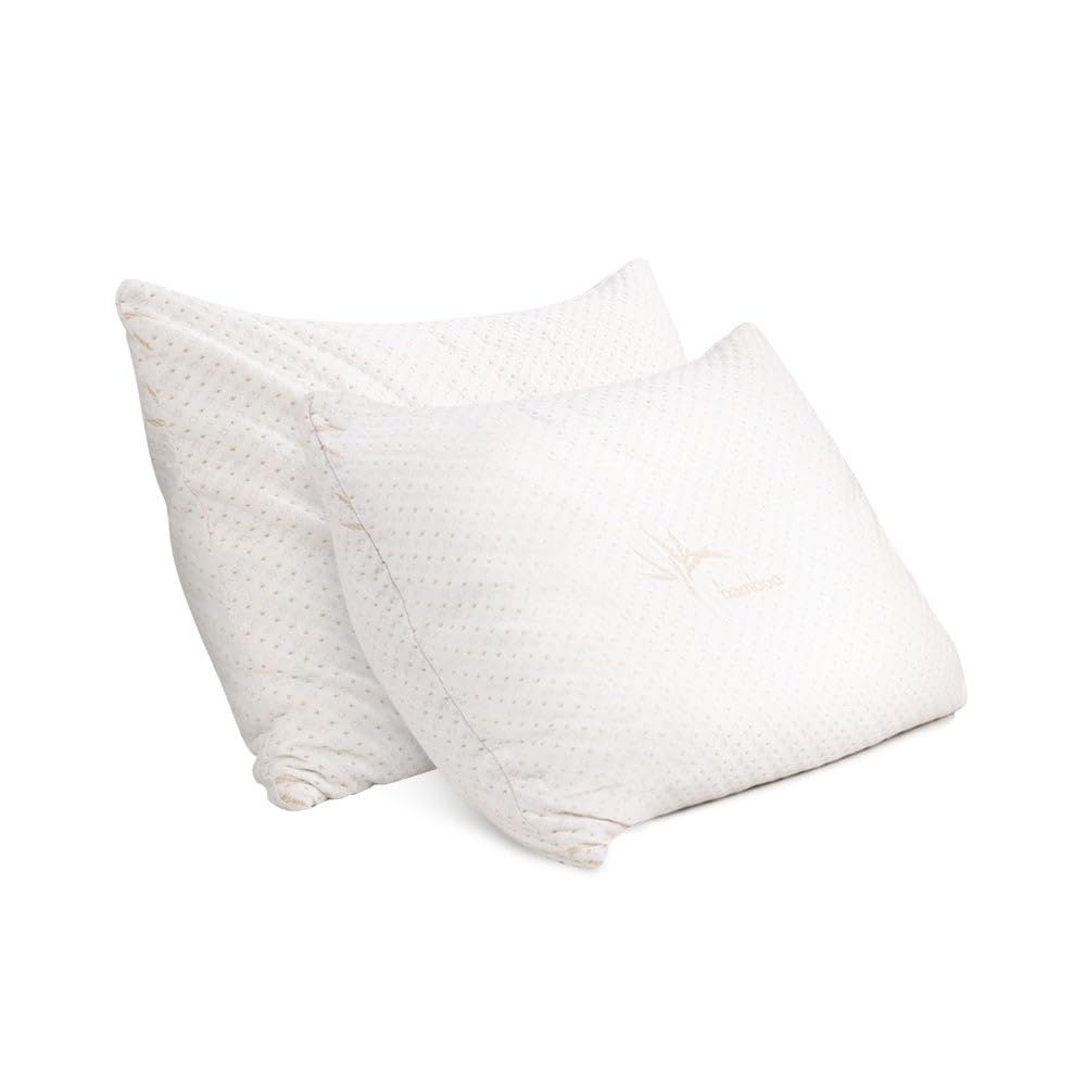 Giselle Bedding Bamboo Memory Foam Pillow, Set of 2 - Single