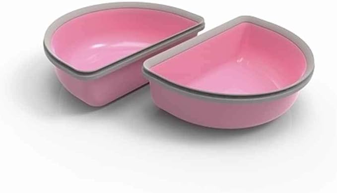Surefeed Microchip Pet Feeder Half Bowls Pink