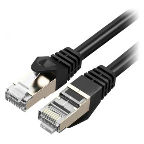 Cruxtec 5m Cat7 10GbE SF/FTP Triple Shielding Black Ethernet Cable