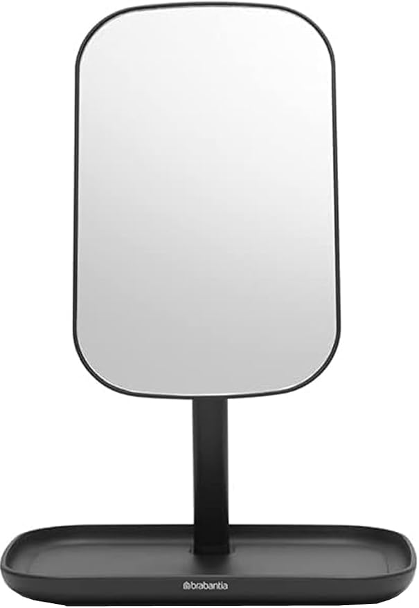 Brabantia Mirror With Storage Tray - Dark Grey