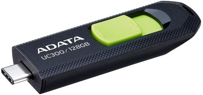 128GB AData USB3.2 UC300 Type-C USB Flash Drive Black/Green