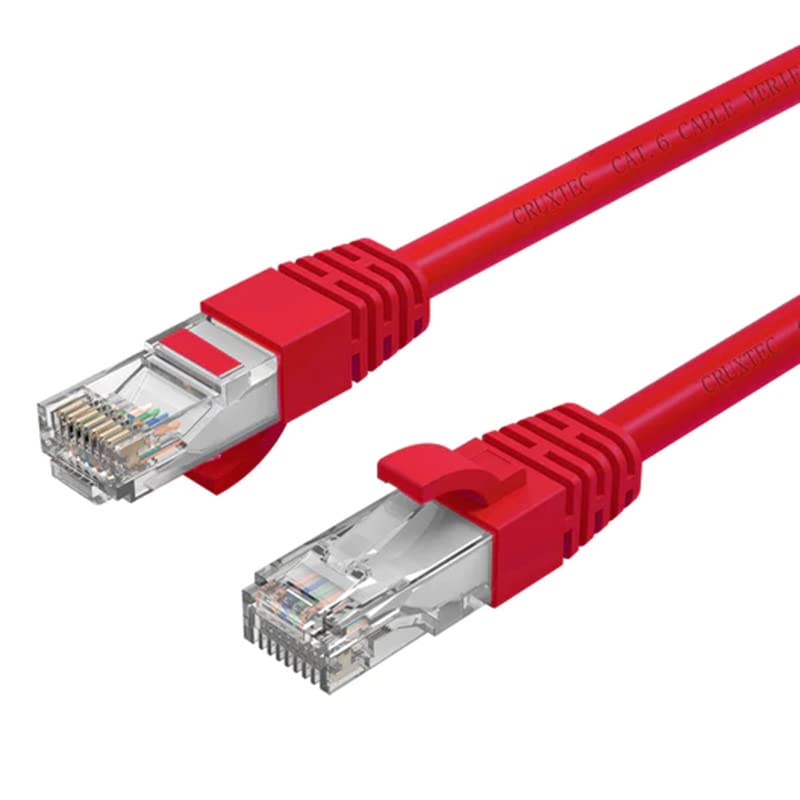 Cruxtec 0.3m Cat6 10GbE Ethernet Cable - Red