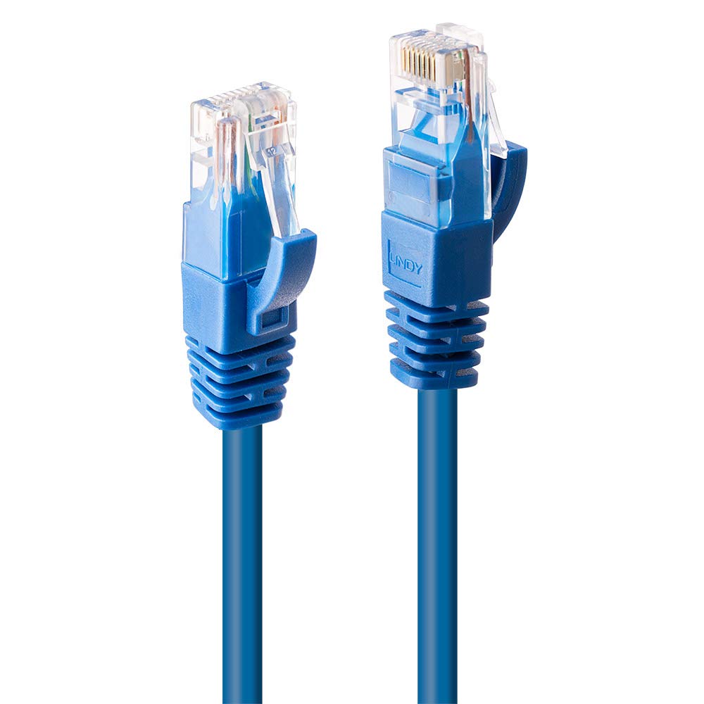 Lindy 0.5m Cat6 UTP Cable Blue