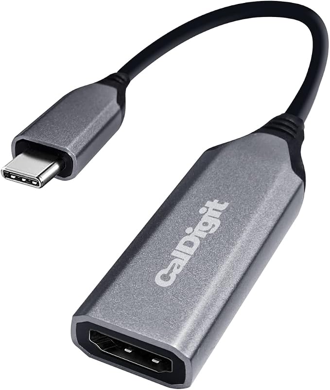 CalDigit USBC-HDMI21 USB-C to HDMI 2.1 8K Video Adapter, Plug and Play, HDR Support