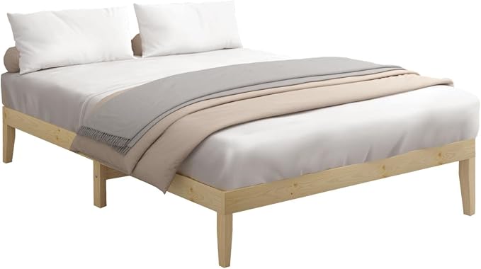 Oikiture Bed Frame King Size Wooden Pine Timber Bedroom Furniture