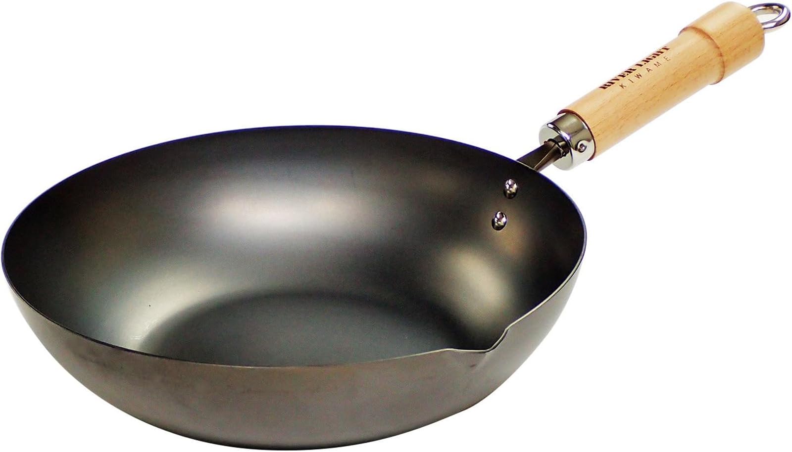 Riverlight 22cm Iron Stir Fry Pan Japan Ih Compatible Wok Made in Japan