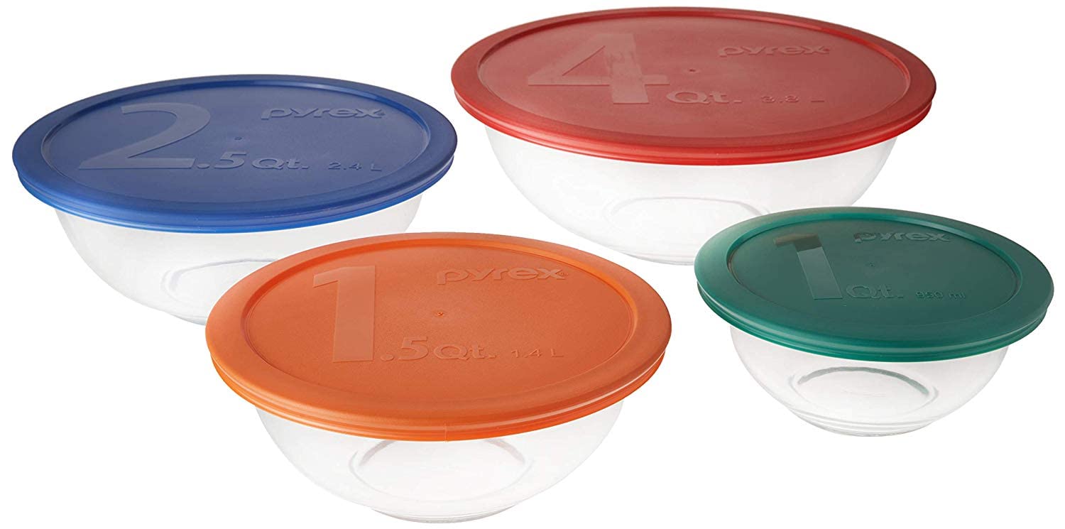 Pyrex 8-Piece Smart Essentials Mixing Bowl Set