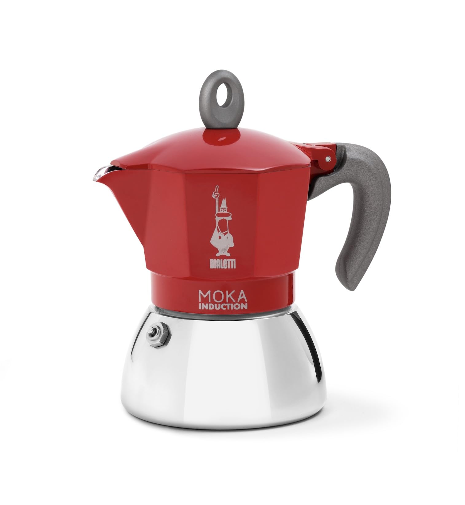 Bialetti 6 Cup Moka Induction Coffee Maker: Red