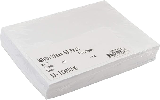 Leader A7 Envelopes (5.25 InchX7.25 inch) 50/Pkg White