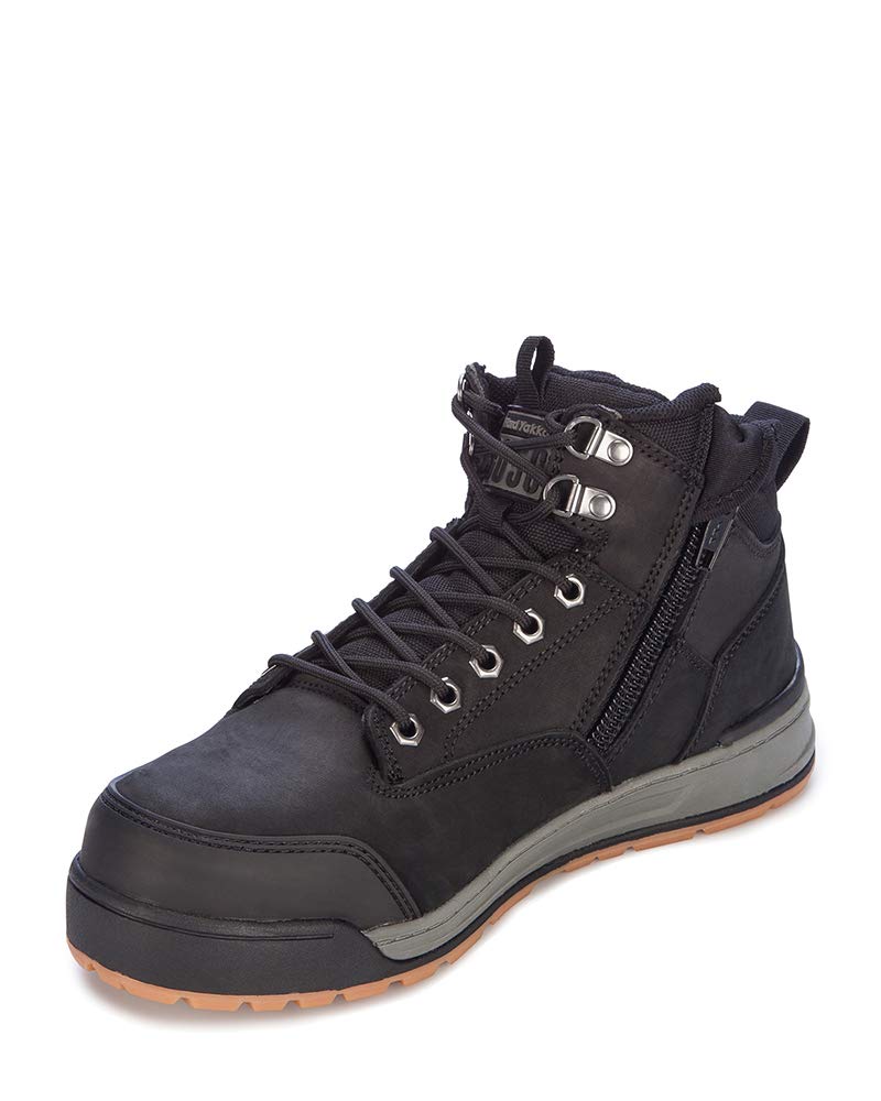 Hard Yakka 3056 Lace Zip Boot, 8 / Black