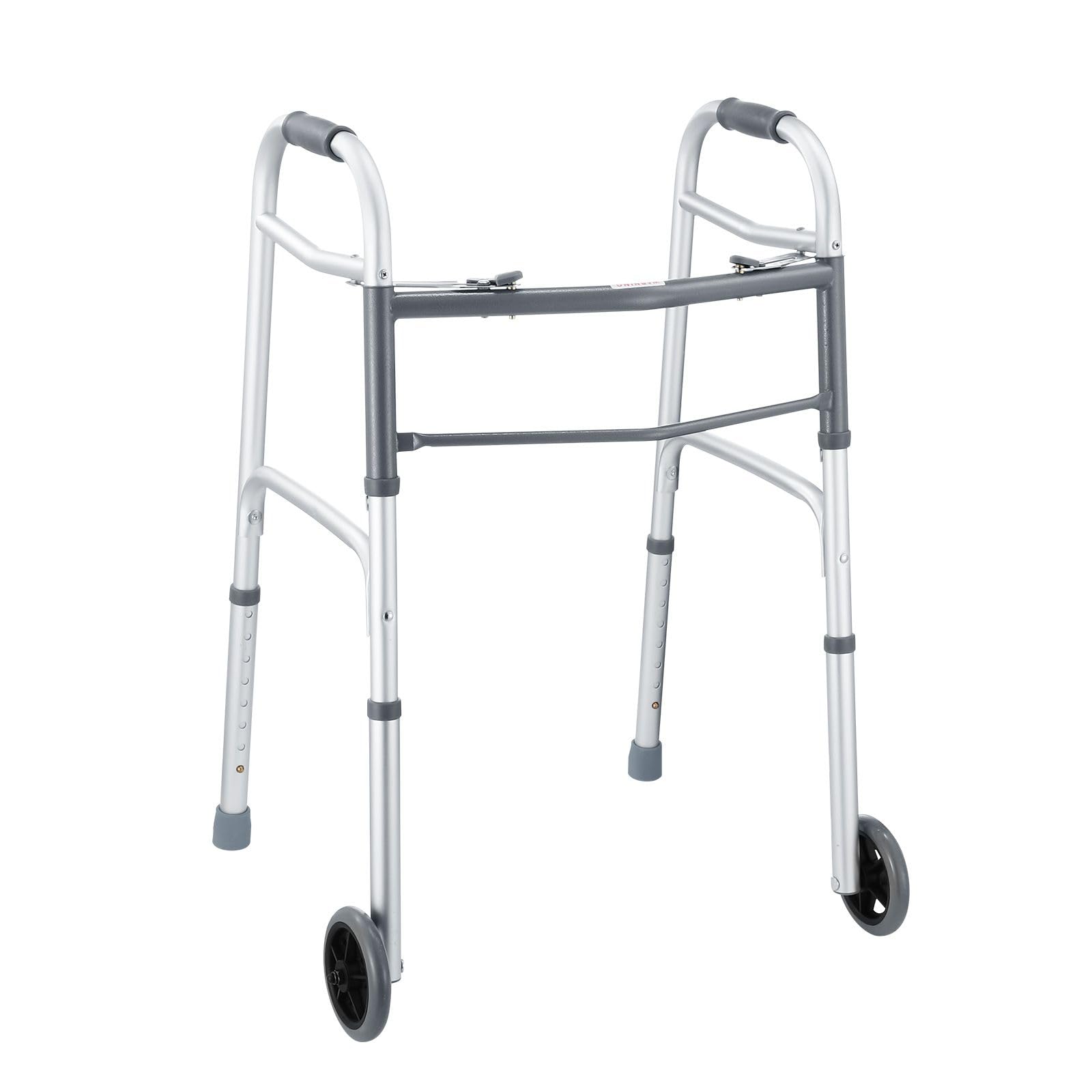LUXSUITE 3-in-1 Aluminum Frame Elderly Height Adjustable Lightweight Folding Standard Walker