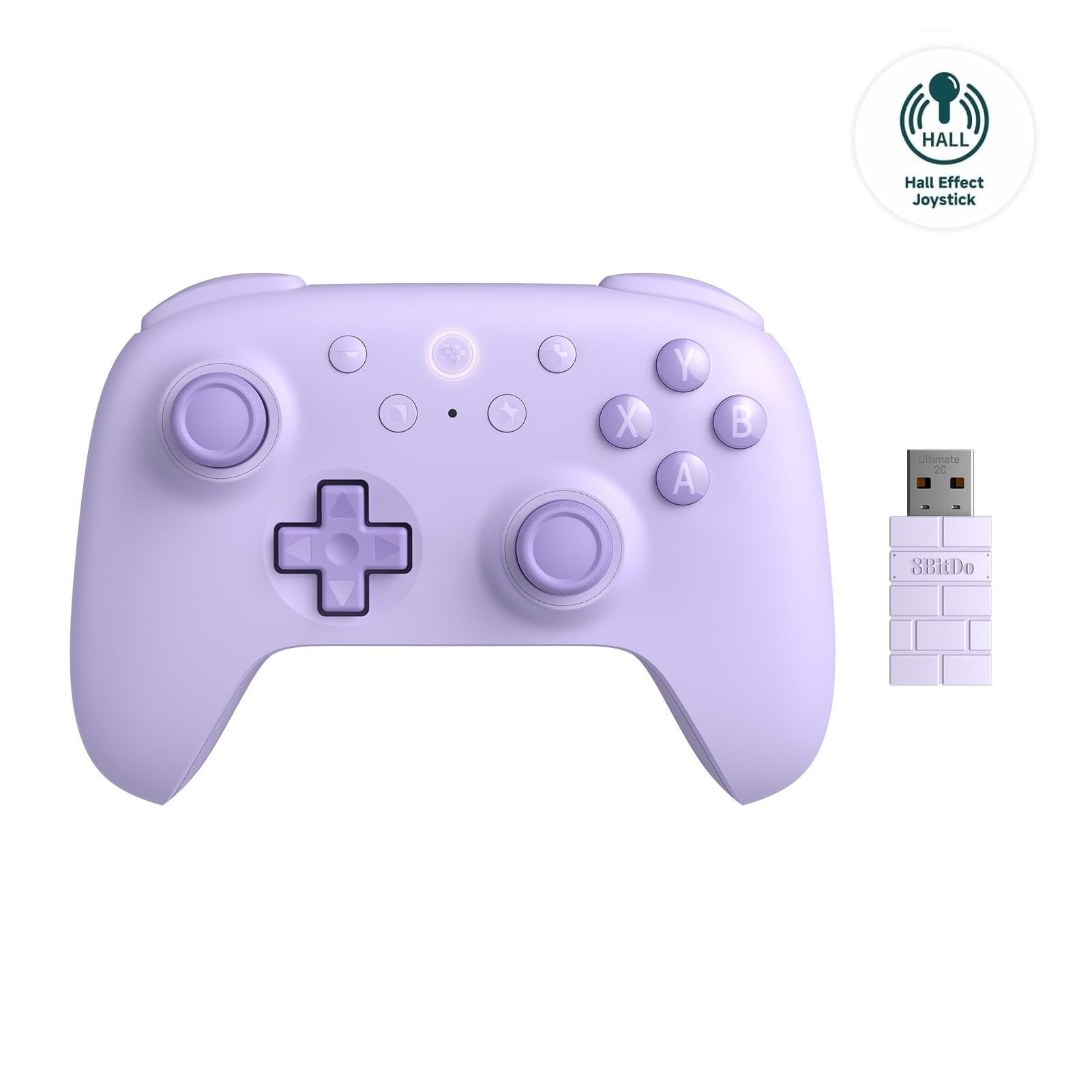 8BitDo Ultimate 2C Wireless Controller for Windows PC and Android, with 1000Hz Polling Rate, Hall Effect Joysticks and Hall Triggers, and Remappable