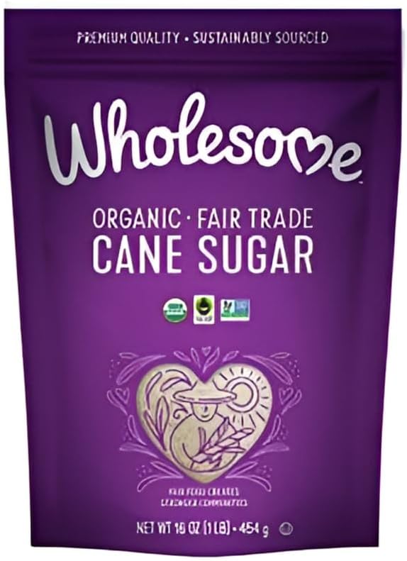 Wholesome Sweeteners, Organic Sugar, Cane, 2 LB