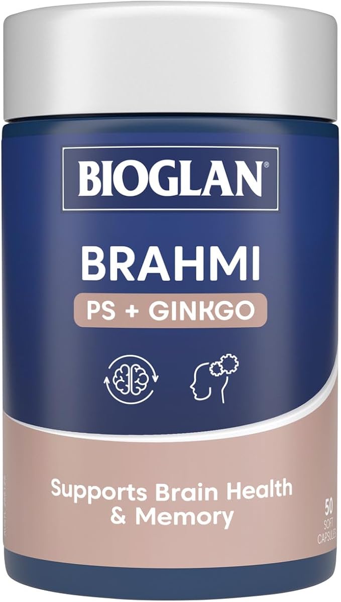 Bioglan Brahmi + PS + Ginkgo Focus 50 Capsules