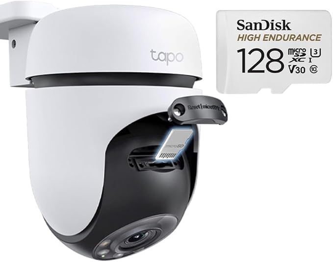 TP Link - Tapo 3MP Outdoor Pan/Tilt Security Wi-Fi Camera