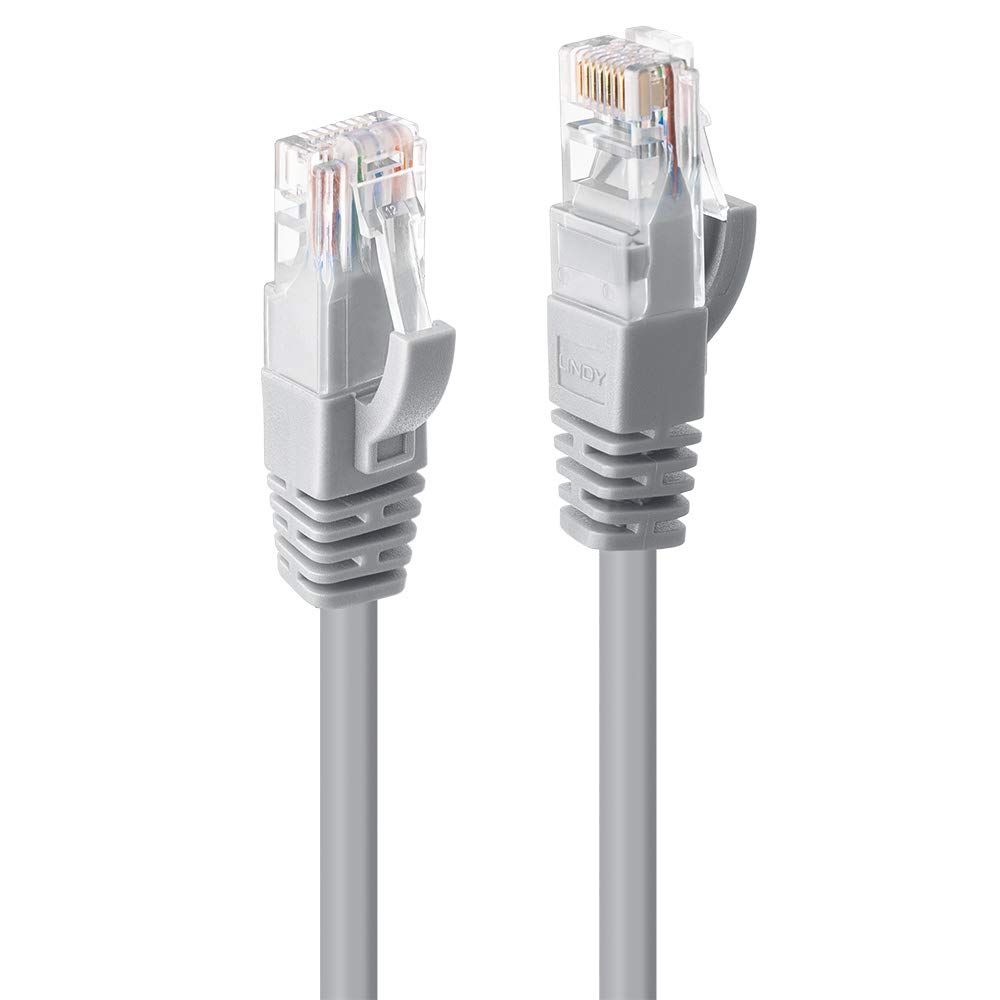 Lindy 0.3m Cat6 UTP Cable Grey