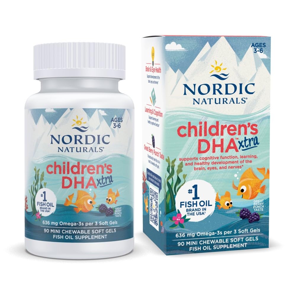 Nordic Naturals Children's DHA Xtra Ages 1-6 Berry 880 MG 2 fl oz (60 ml)