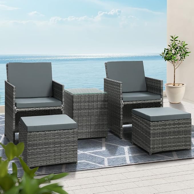 Gardeon Recliner Chairs Sun Lounge Wicker Lounger Outdoor Furniture Patio Sofa