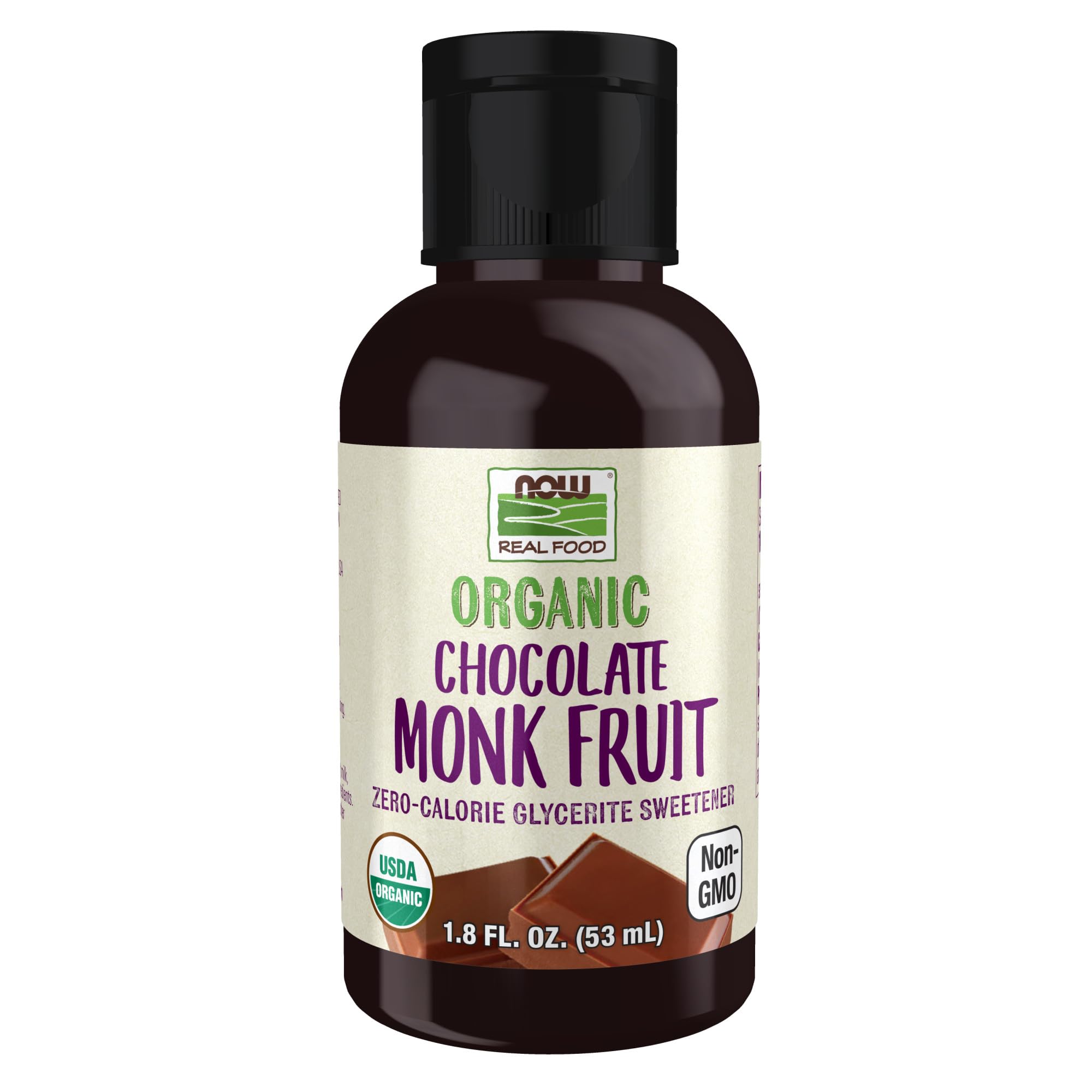 Now Foods Monk Fruit Chocolate Liquid Organic 1.8 fl oz