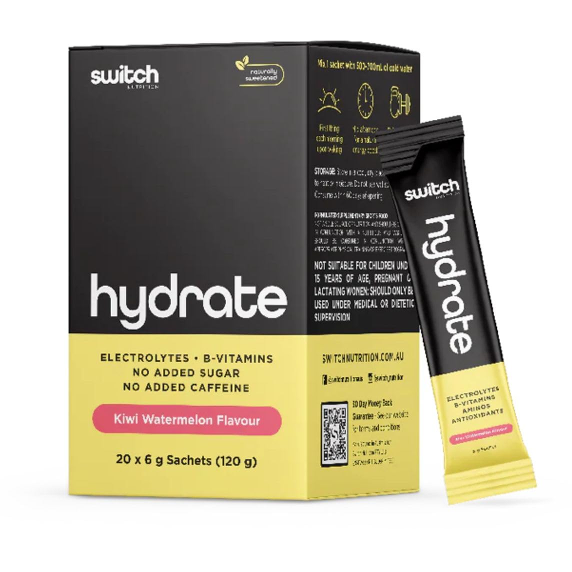 Switch Nutrition Hydrate 25 Serves / Kiwi Watermelon