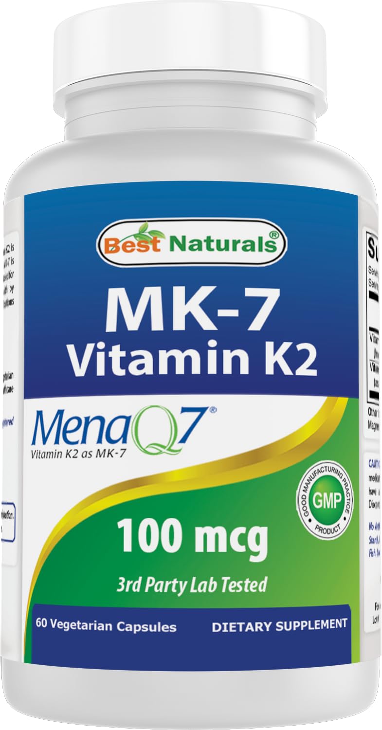 Best Naturals MK-7 Vitamin K2 100 mcg 120 vcaps