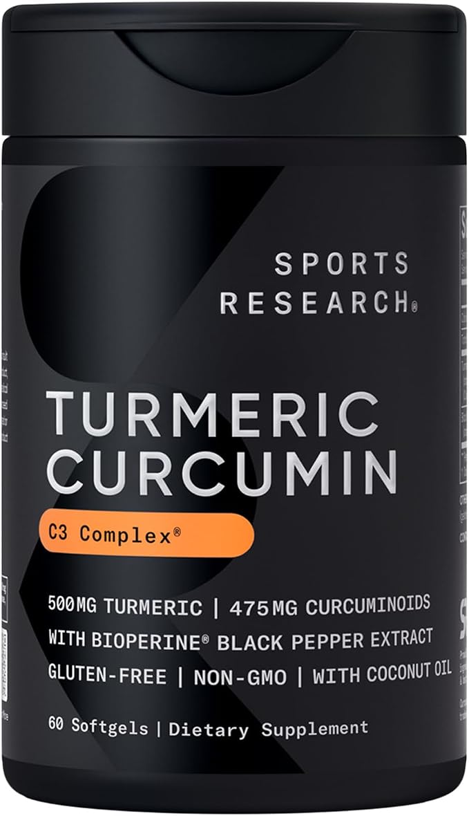 Sports Research Turmeric curcumin C3 Complex 500 MG 120 Softgels