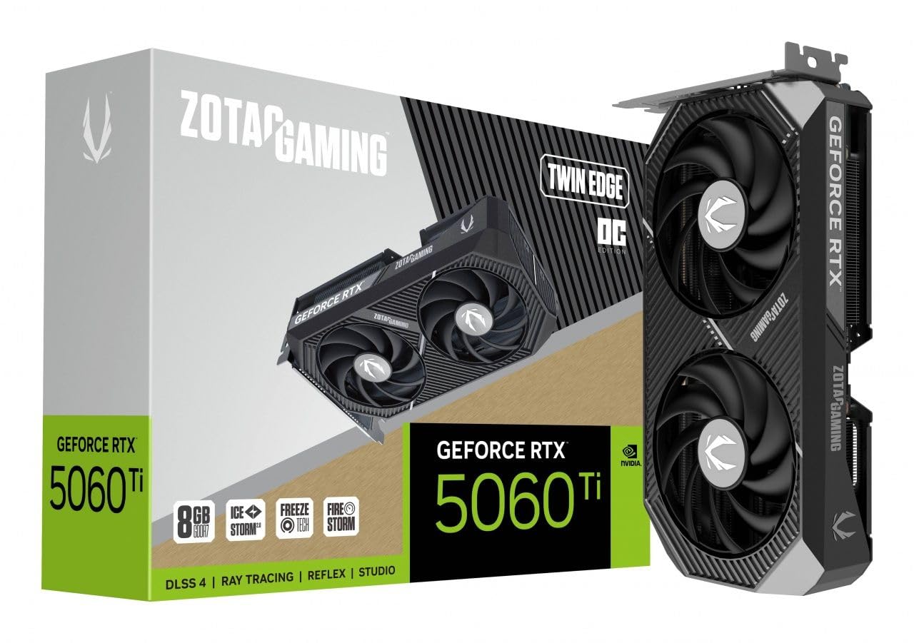 ZOTAC Gaming GeForce RTX 5060 Ti 16GB Twin Edge OC Graphics Card