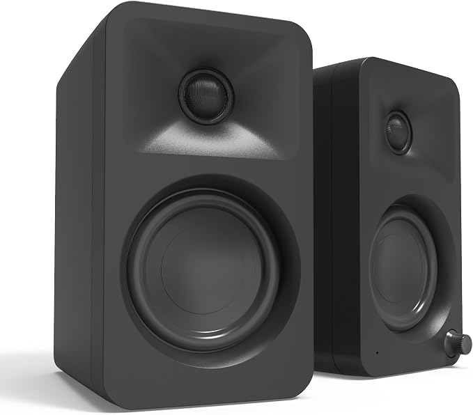 Kanto Ora 100W Powered Reference Desktop Computer Speakers with Bluetooth 5.0 Black