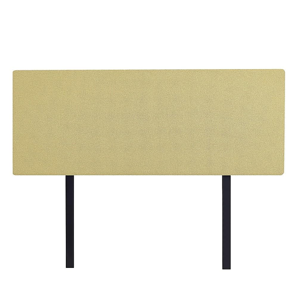Linen Fabric Queen Bed Deluxe Headboard Bedhead - Sulfur Yellow
