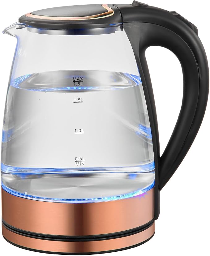 Healthy Choice 1.8 Litre Glass Kettle with 360 Degrees Rotational Base