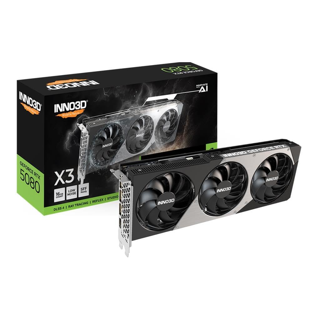 INNO3D NVIDIA GeForce RTX 5080 X3 16GB GDDR7 Graphics Card