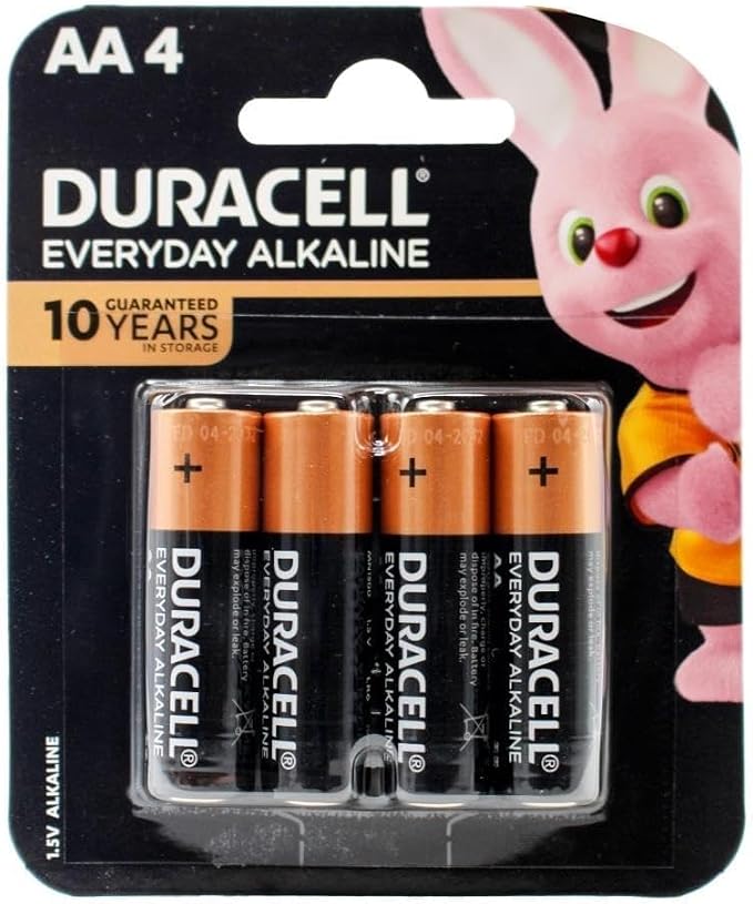 12x 4pc Duracell Everyday AA Size Alkaline Battery Pack Single Use Batteries