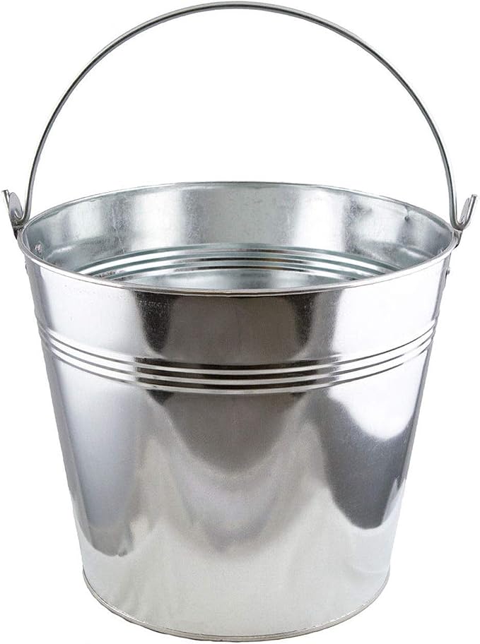 Queen Bucket Galvanised 15L