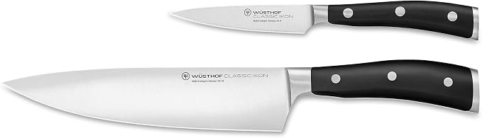 Wusthof Classic Ikon Black Knife Set 2 Piece
