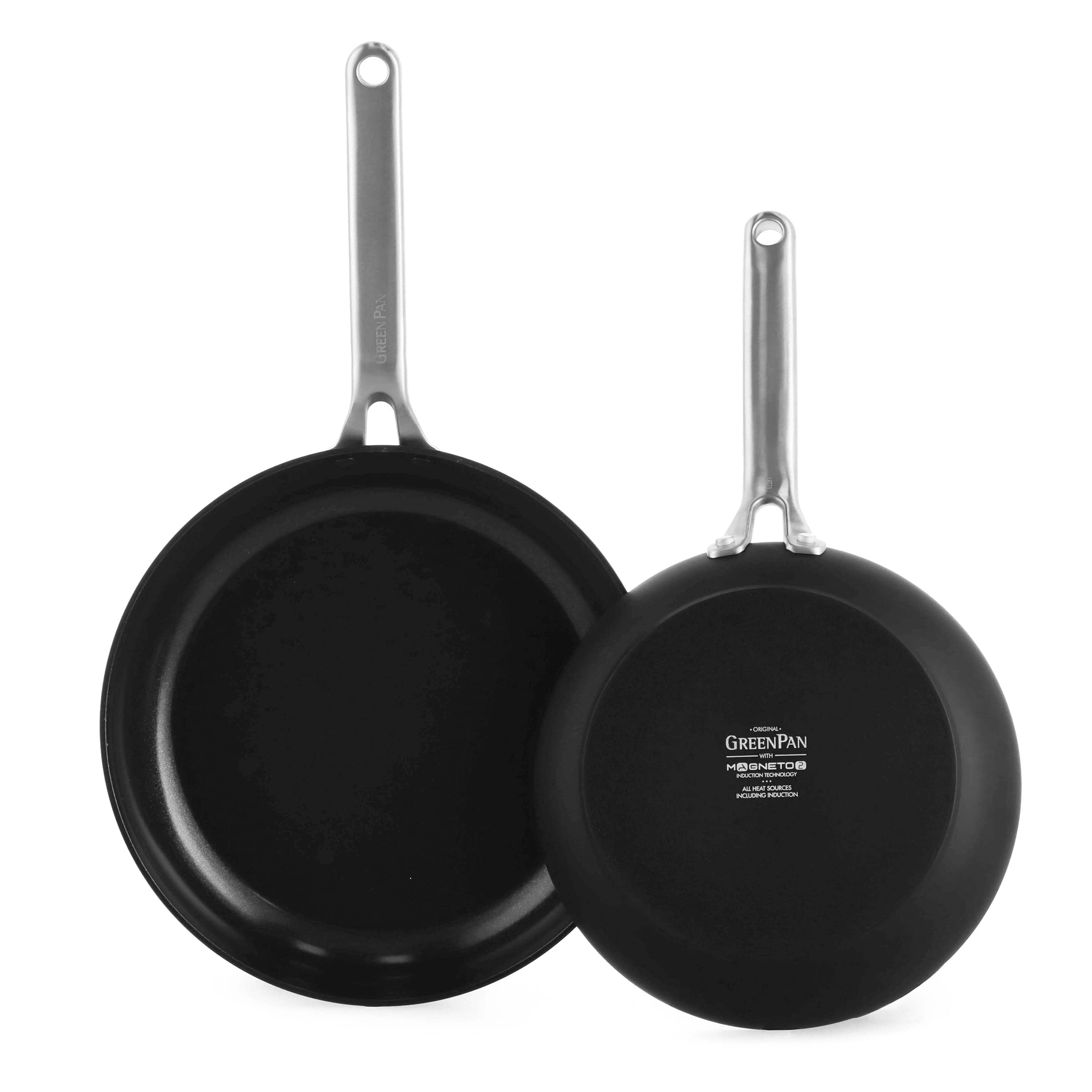 2pc Cookware Sets, Black - 24 & 28cm | Healthy Ceramic Nonstick Cookware | GreenPan Australia