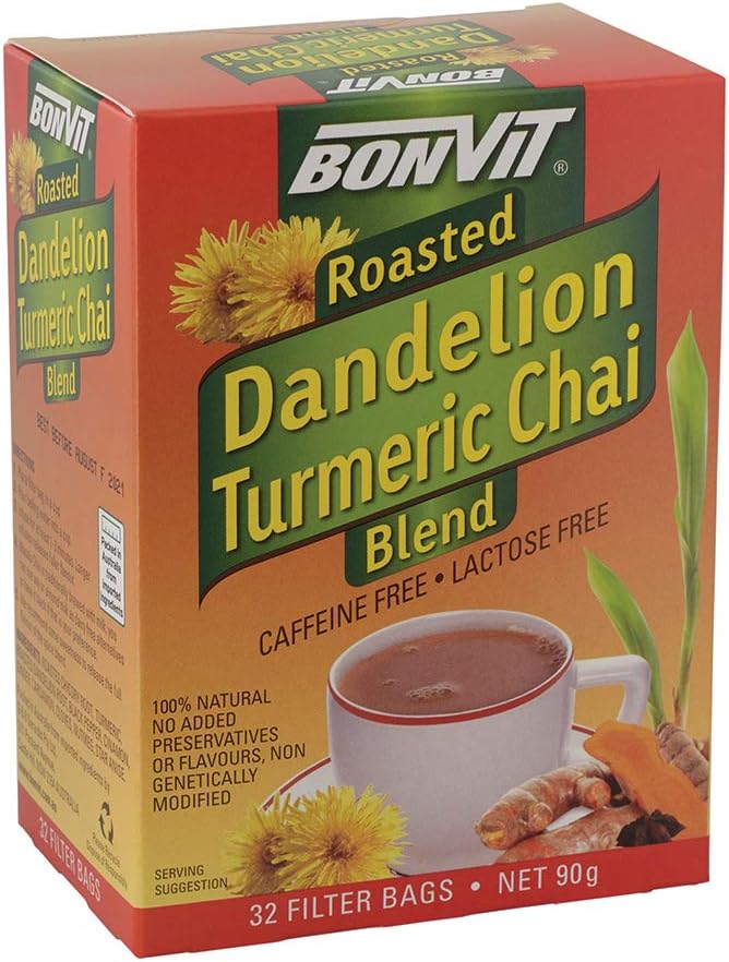 Bonvit Roasted Dandelion Turmeric Chai Blend Tea x 32 Filter Bags