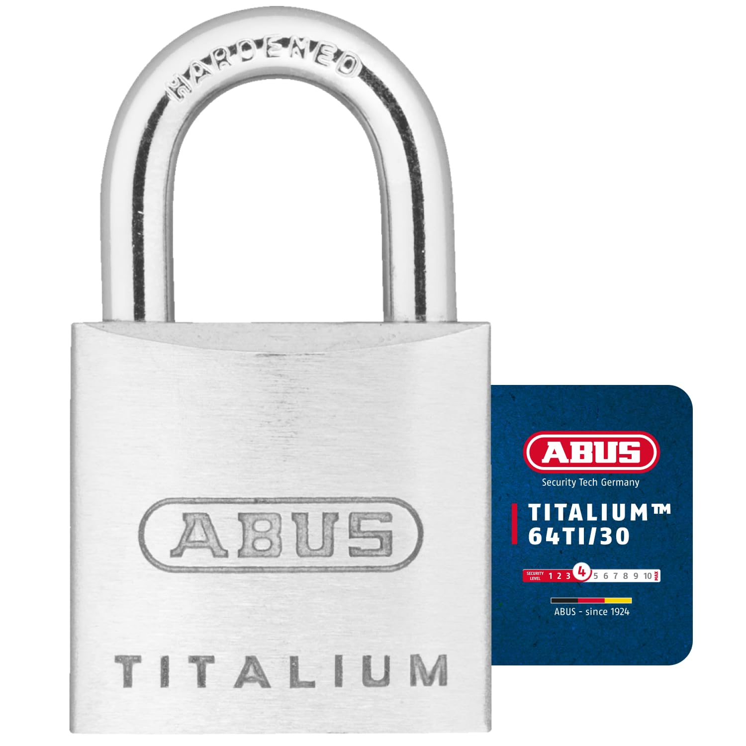Abus Mechanical 64TI/30mm Titalium Padlock Carded Twin Pack